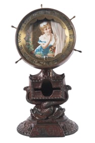 EARLY CAST IRON GAMBLING MATCH HOLDER