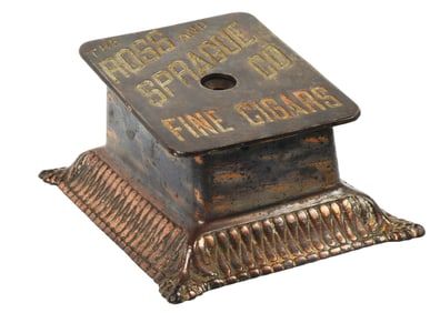 CAST IRON CIGAR CUTTER ADVERTISING ROSS & SPRAGUE CO. CIGARS