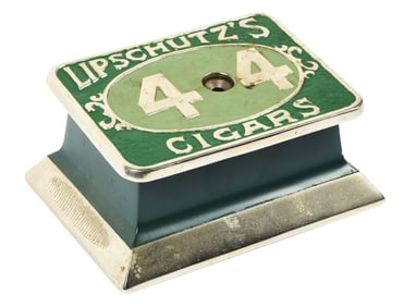 CAST IRON CIGAR CUTTER ADVERTISING LIPSCHUTZ'S 44 CIGARS
