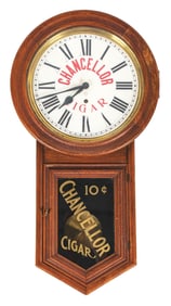 CHANCELLOR CIGARS ADVERTISING WALL CLOCK