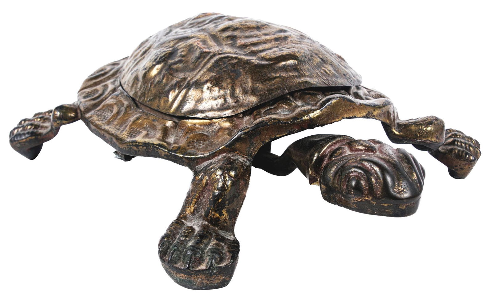 A CAST IRON TURTLE SPITTOON (1 of 6)