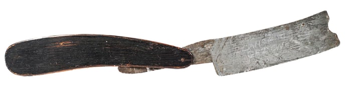 ANTIQUE BARBER SHOP RAZOR TRADE SIGN DISPLAY