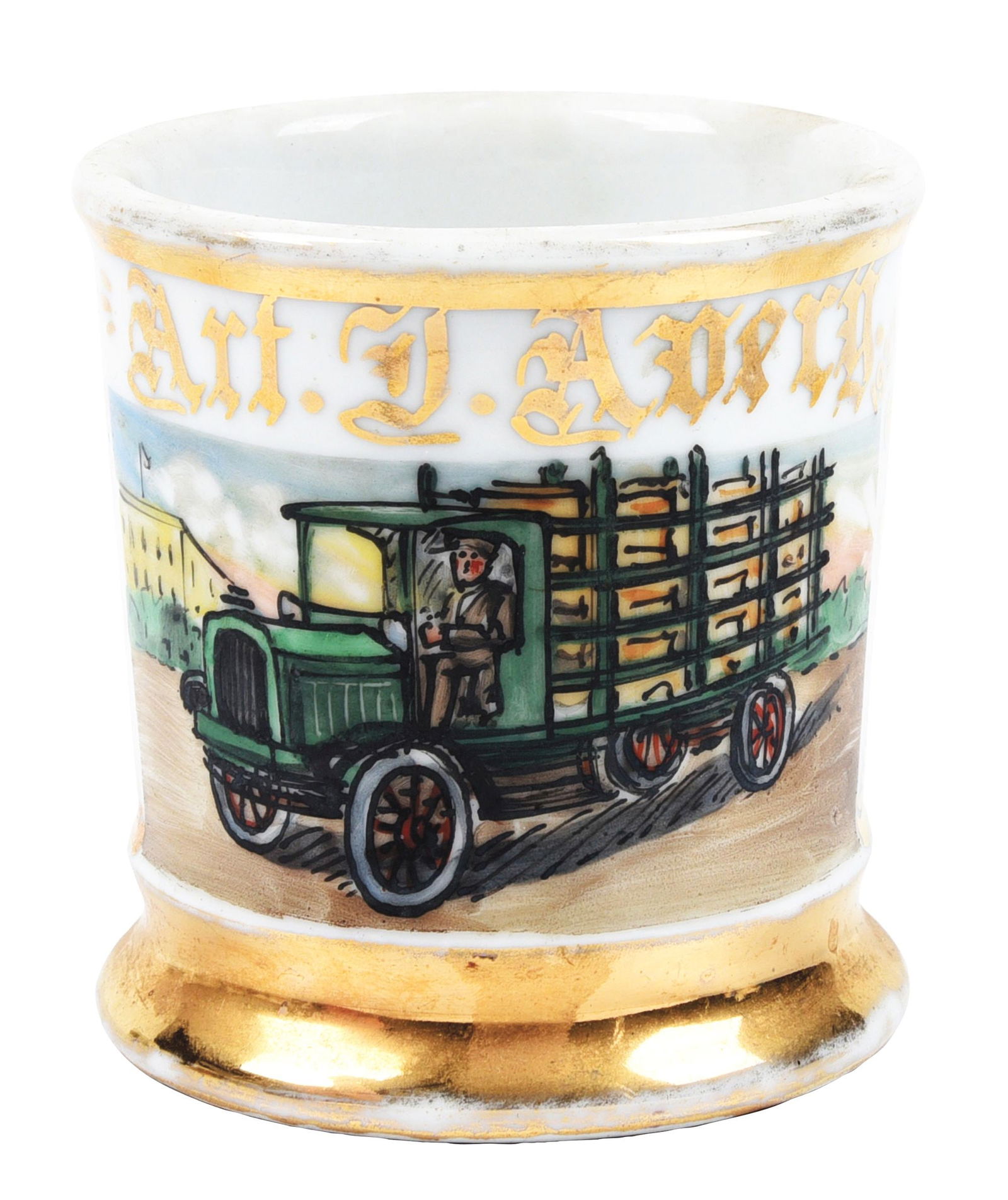 OPEN-AIR DELIVERY TRUCK SHAVING MUG (1 of 5)