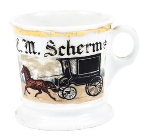 HORSE-DRAWN CARRIAGE SHAVING MUG