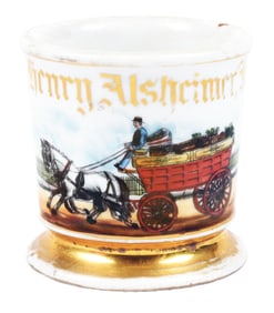 HORSE-DRAWN PLANT DELIVERY SHAVING MUG