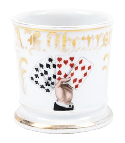 CARD PLAYER'S SHAVING MUG