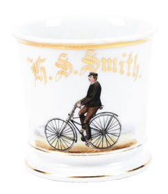 BICYCLIST'S SHAVING MUG