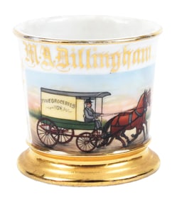 HORSE-DRAWN FINE GROCERIES WAGON SHAVING MUG