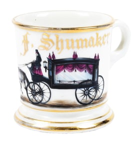 HORSE-DRAWN HEARSE SHAVING MUG