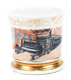 PRINTER'S PRESS SHAVING MUG