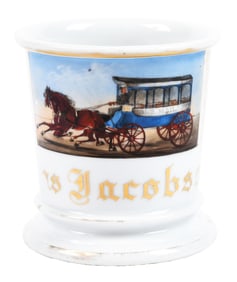 HORSE-DRAWN U.S MAIL WAGON SHAVING MUG