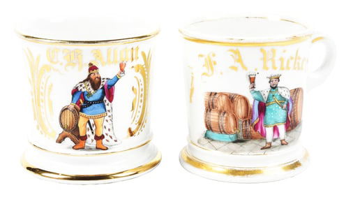 LOT OF 2: WINEMAKER'S SHAVING MUGS