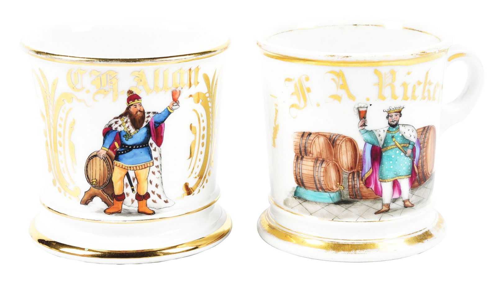 LOT OF 2: WINEMAKER'S SHAVING MUGS (1 of 4)