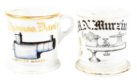 LOT OF 2: SHAVING MUGS