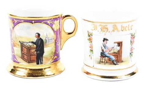 LOT OF 2: SHAVING MUGS