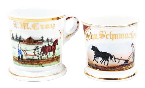 LOT OF 2: FARMER'S MUGS