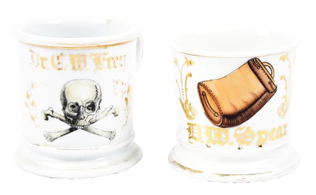 LOT OF 2: SHAVING MUGS