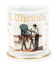 UPHOLSTERER'S SHAVING MUG