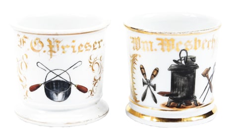 LOT OF 2: SHAVING MUGS