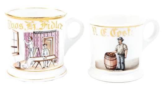 LOT OF 2: SHAVING MUGS