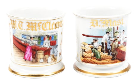 LOT OF 2: SHAVING MUGS