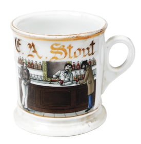 C.A. STOUT BARTENDER CERAMIC SHAVING MUG