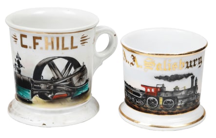 COLLECTION OF 2 OCCUPATIONAL SHAVING MUGS