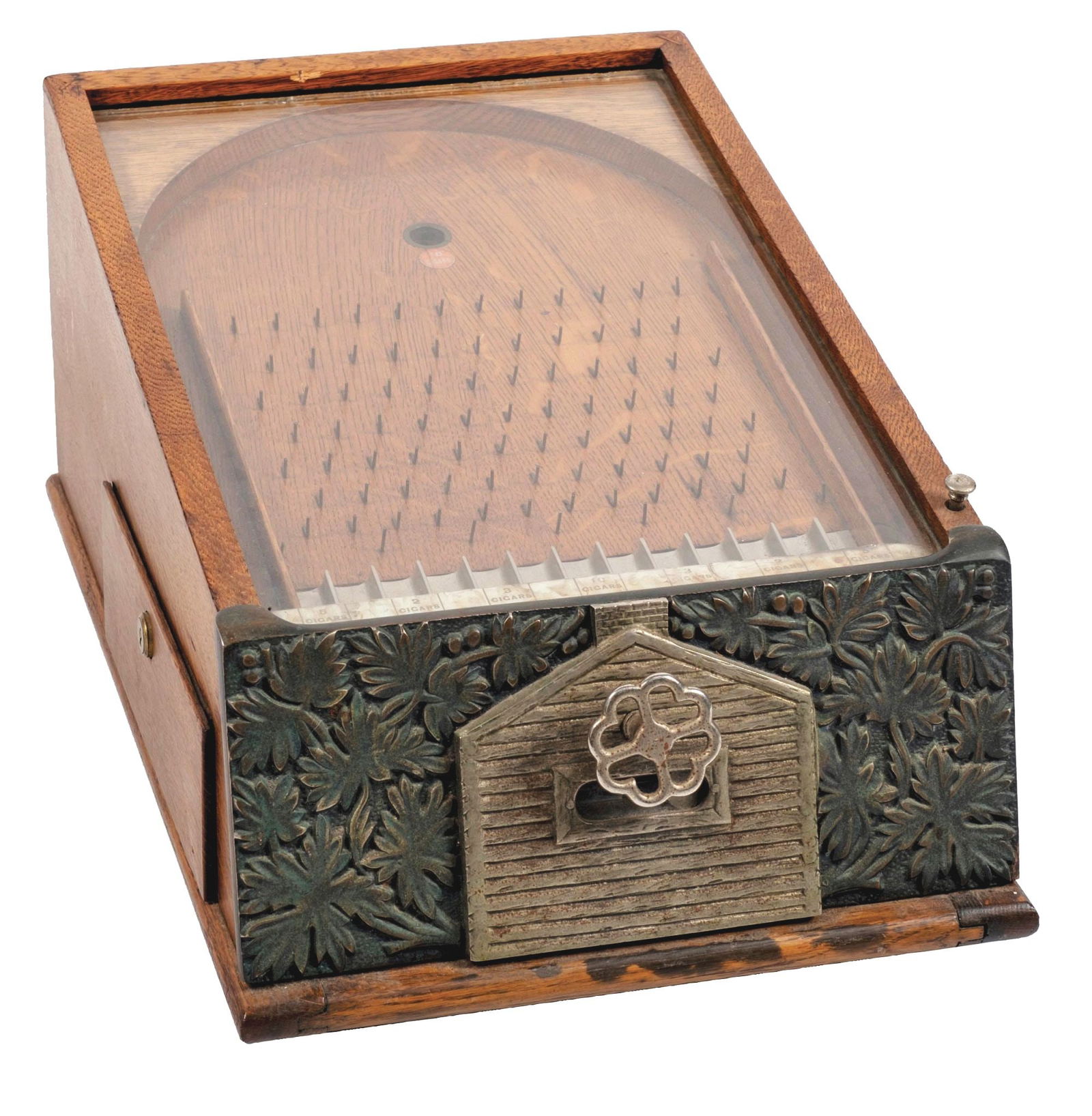 5¢ CAILLE LOG CABIN PINBALL CIGAR TRADE STIMULATOR (1 of 6)