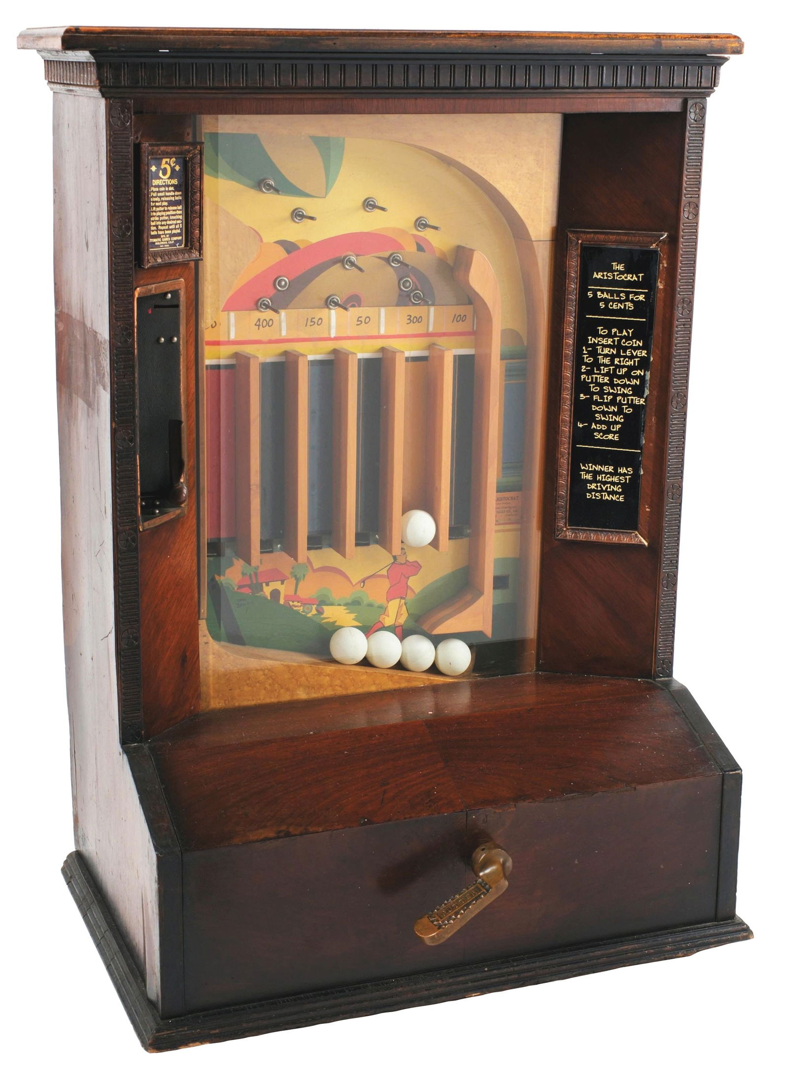 5¢ THE ARISTOCRAT FLIP BALL GOLF AMUSEMENT GAME (1 of 5)