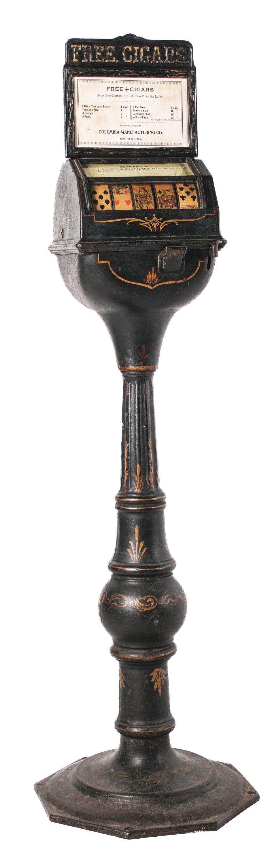 1¢ COLUMBIA MFG. CO. 5-REEL POKER TRADE STIMULATOR (1 of 6)