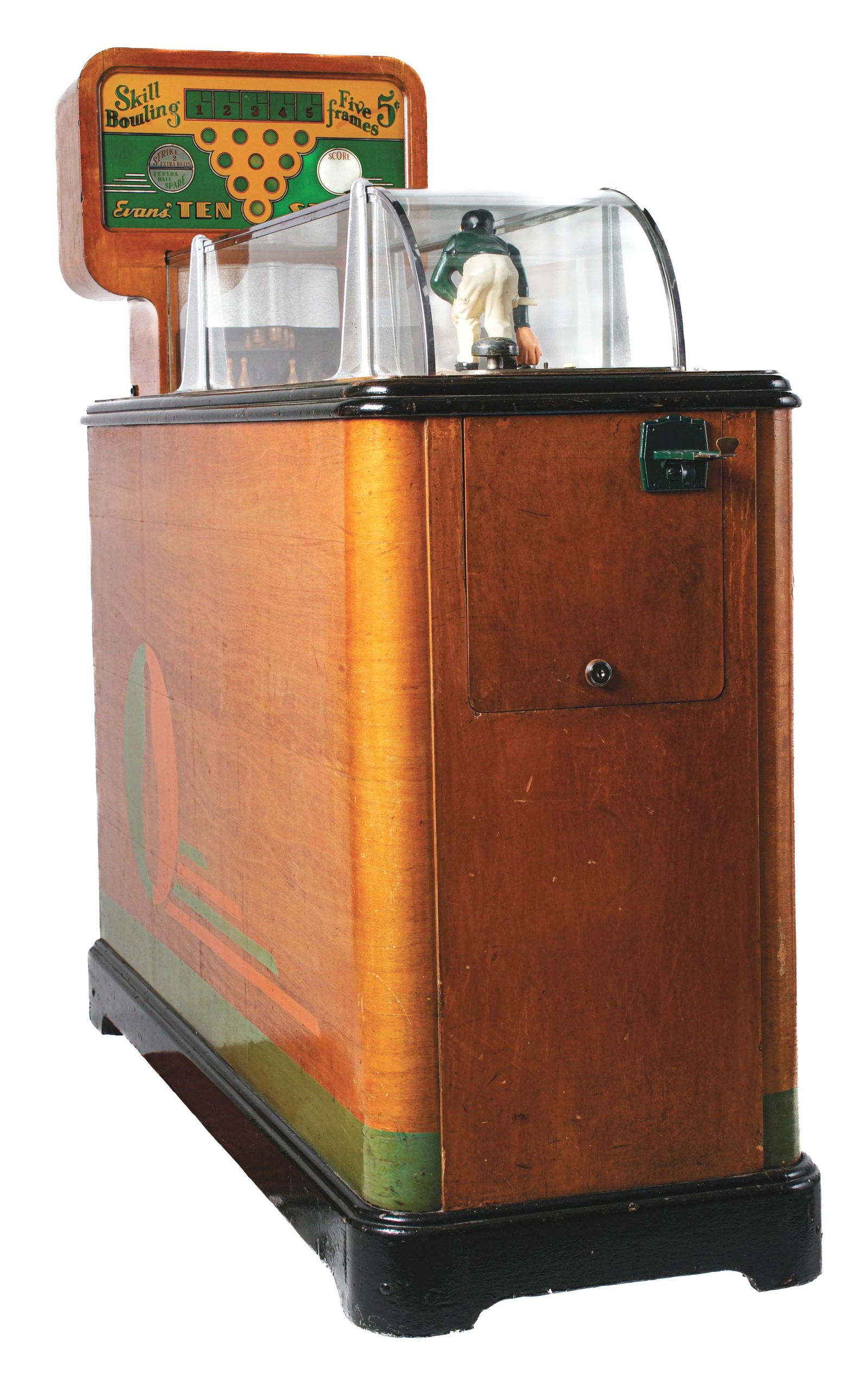 5¢ EVANS 10 STRIKE BOWLING ARCADE GAME (1 of 7)