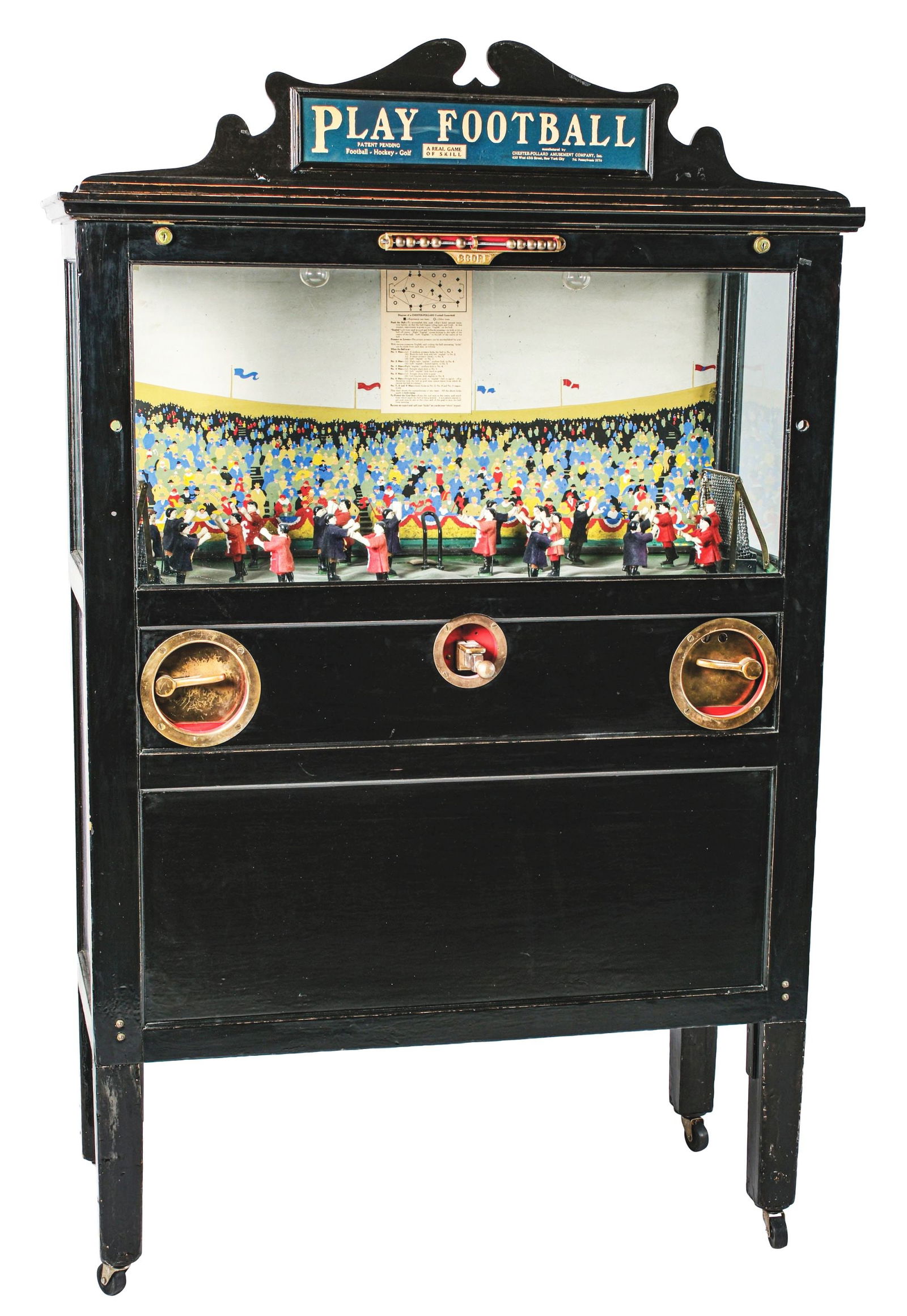 1¢ CHESTER POLLARD FOOTBALL ARCADE MACHINE (1 of 6)