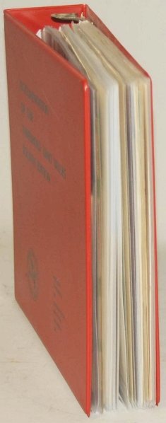 Binder of Wrigley's Gum & Coca Cola Items.: 1920s and 1960s. Interesting group with numerous Wrigley's sample mailers with gum sticks, Coke baseball scorecards and other neat ephemera. Not all pieces are photographed. Condition (Very Good - Exc