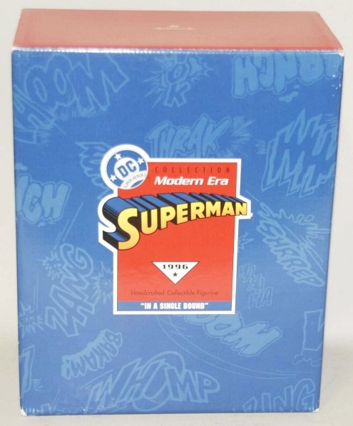 1996 DC Comics Modern Era Superman in Box.: Hand-crafted. Condition (Excellent). Size Box: 13 - 1/2" x 9".