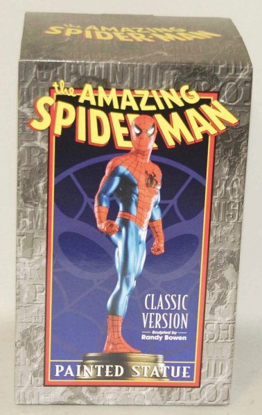 Bowen Designs The Amazing Spiderman Statue in Box: Sculpted by Randy Bowen. Condition (Excellent). Size Box: 12" x 7 - 1/2".