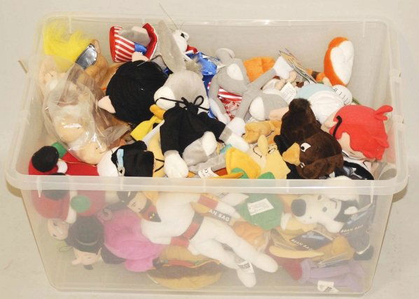 Lot of Plush Toy Character Items.: This lot includes Tony the Tiger, Flinstone characters, Disney characters, and many other character toys. Condition (Excellent). Size Largset Box: 10 - 3/4" x 7 - 1/2".