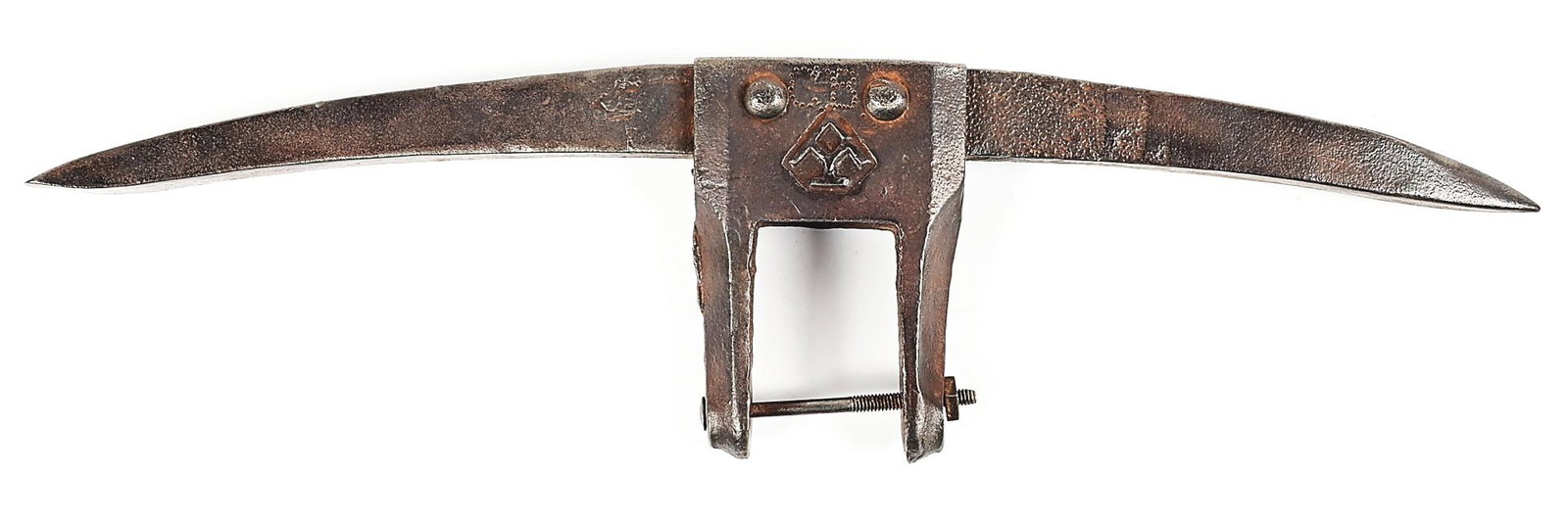EARLY MINER'S PICKAXE HEAD.: Initial "CB" on side. Late 1800s. CONDITION: Excellent. Key: No