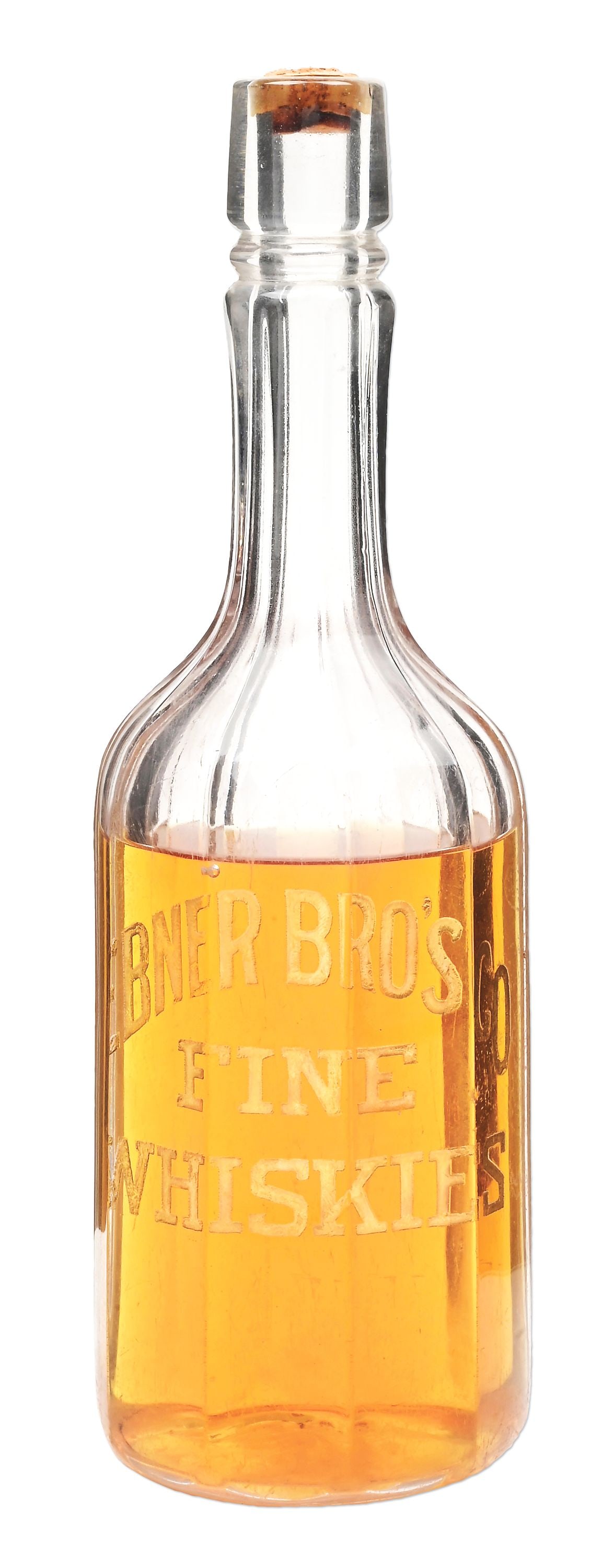 EBNER BRO'S CO BACKBAR WHISKEY BOTTLE.: CONDITION: Excellent.