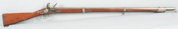 US Harpers Ferry Marked "1822" Model III.: .69 caliber. The musket is intact with all metal cleaned to bright and the stock is smooth but has no finish. Condition (Good).