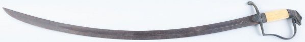 Military Sword with Bone or Ivory Handle.: Condition (Very Good). Size 35 - 1/2" L.