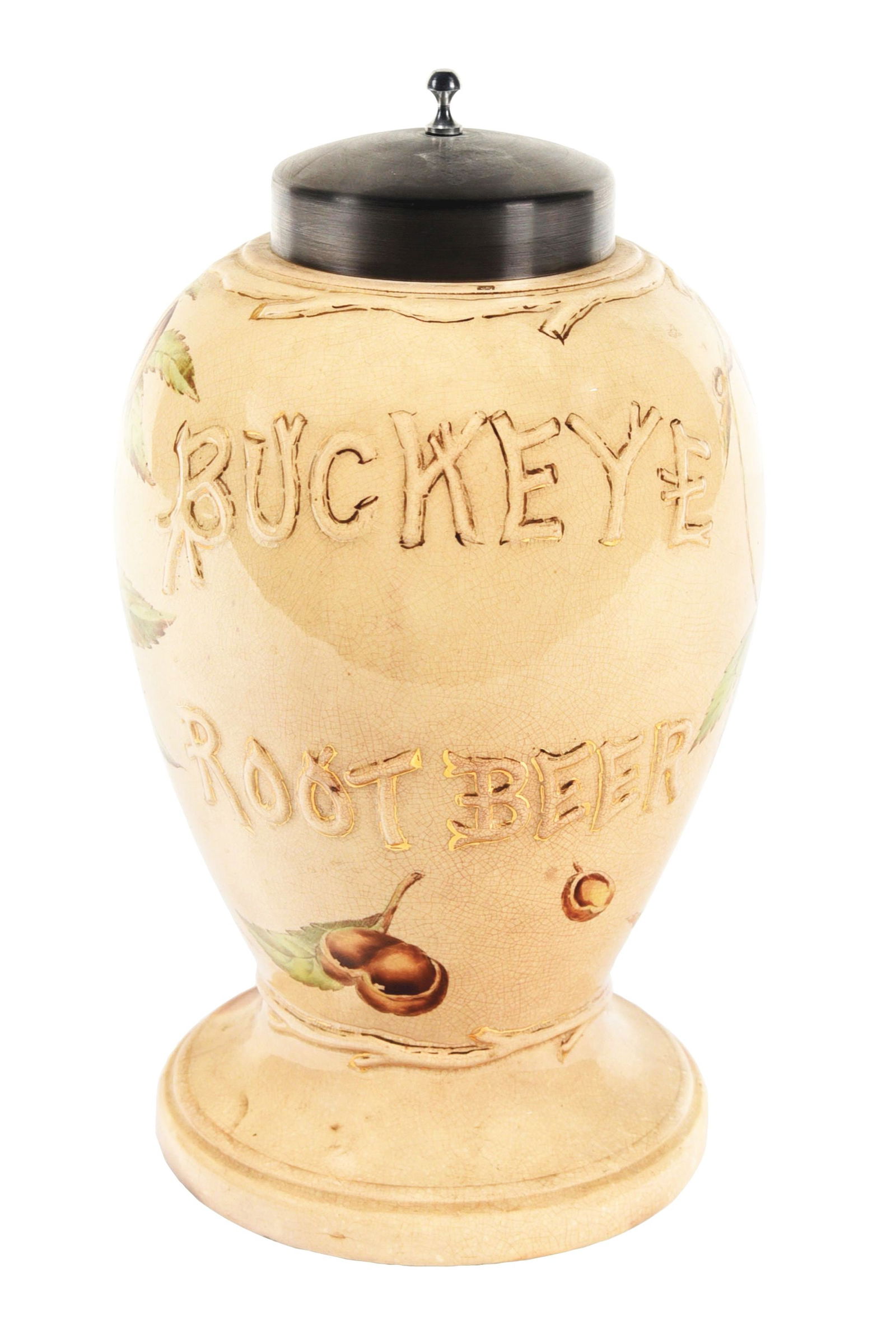 BUCKEYE ROOT BEER CERAMIC SYRUP DISPENSER (1 of 5)
