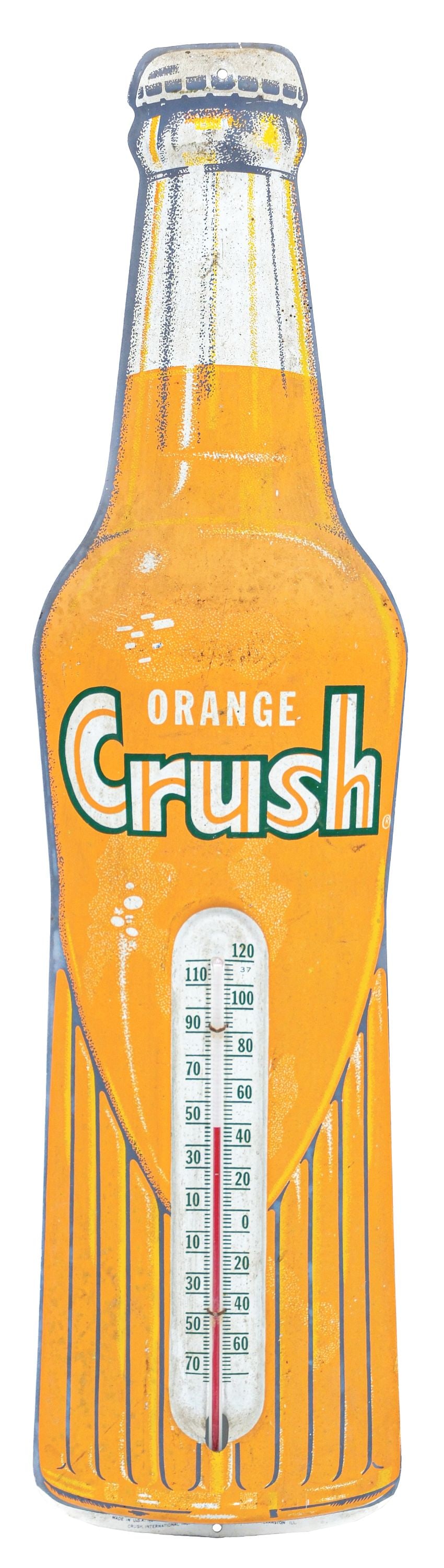 ORANGE CRUSH TIN THERMOMETER SIGN (1 of 3)