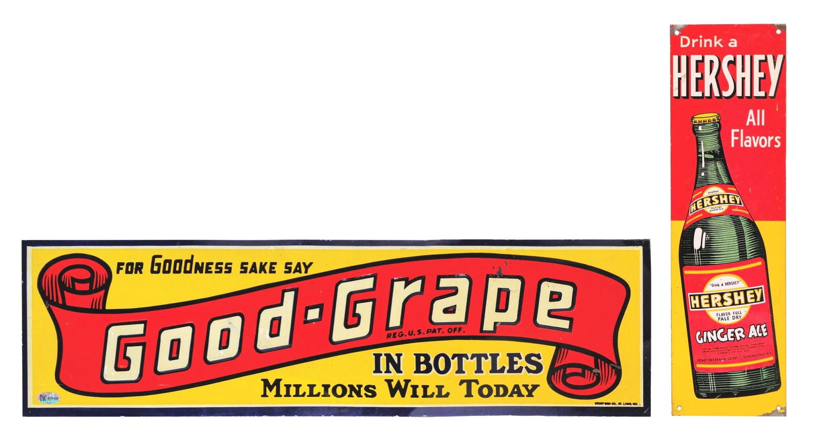 COLLECTION OF 2 SODA POP ADVERTISING SIGNS (1 of 4)