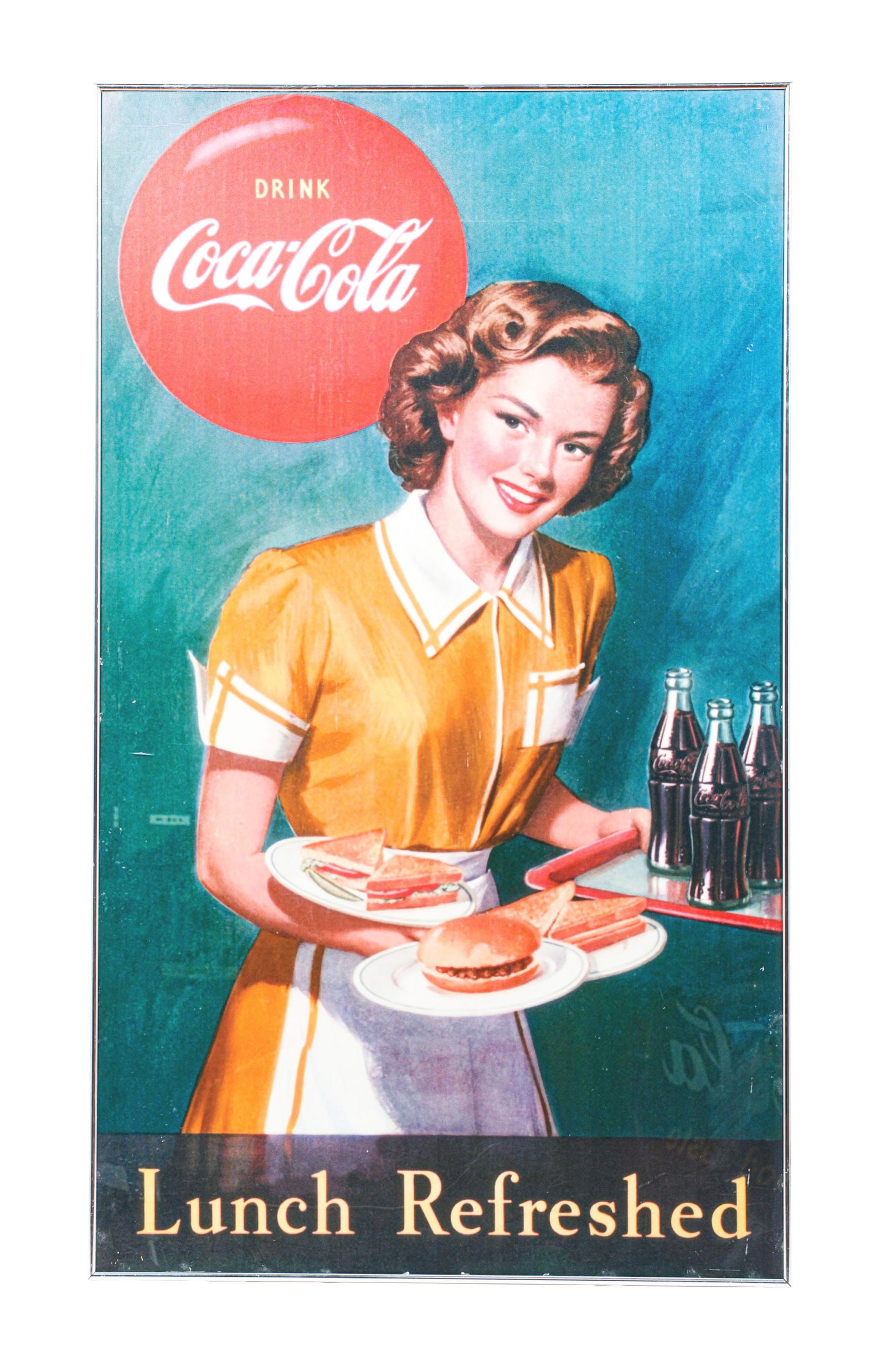 COCA-COLA "LUNCH REFRESHED" POSTER (1 of 2)