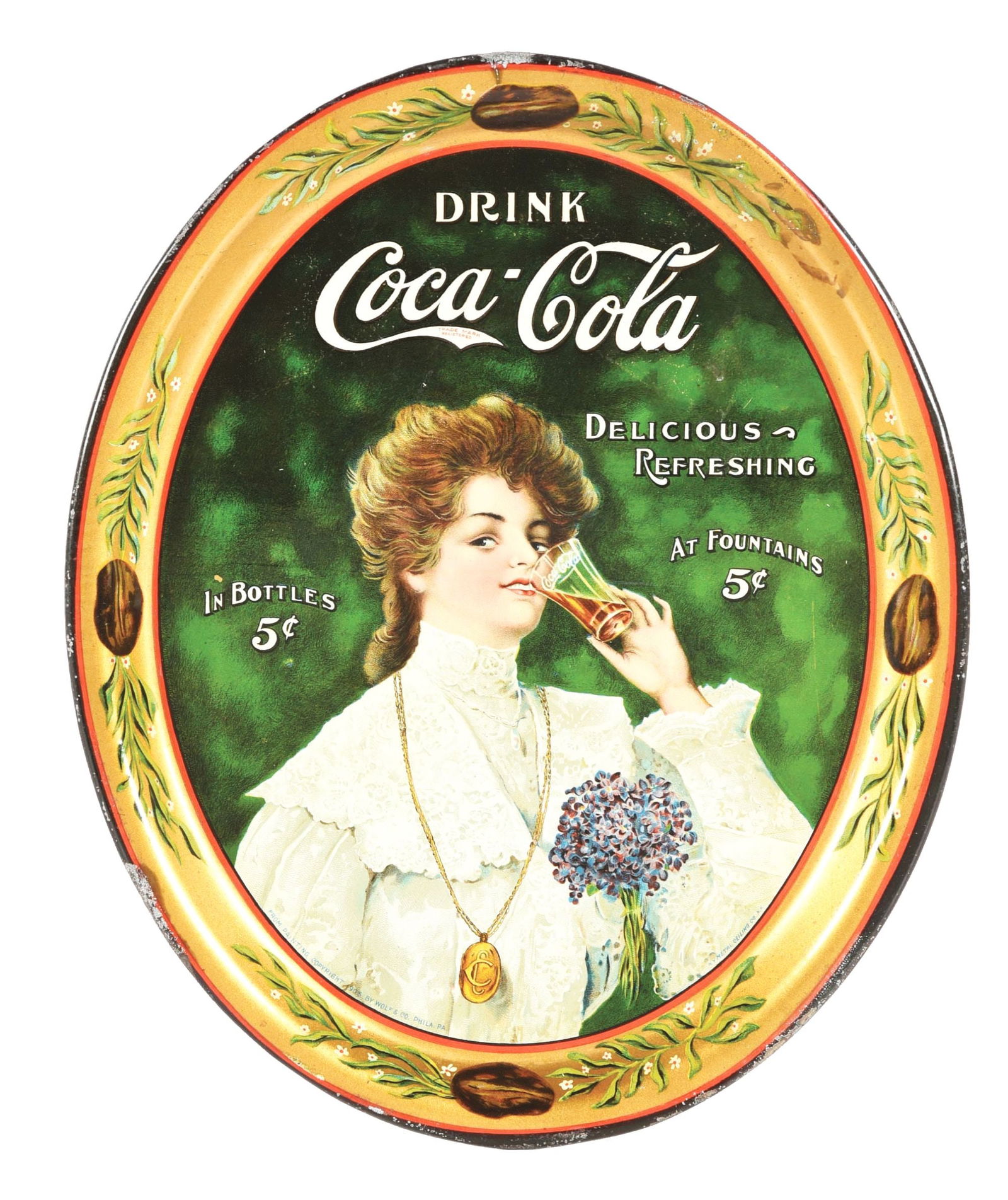 1906 COCA-COLA SERVING TRAY (1 of 3)