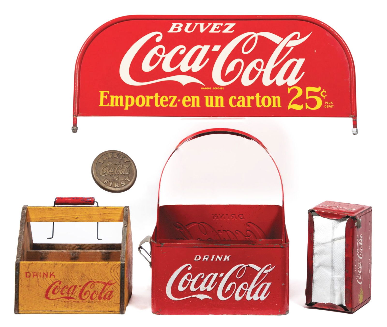 COLLECTION OF 5: COCA-COLA ADVERTISING ITEMS. (1 of 3)
