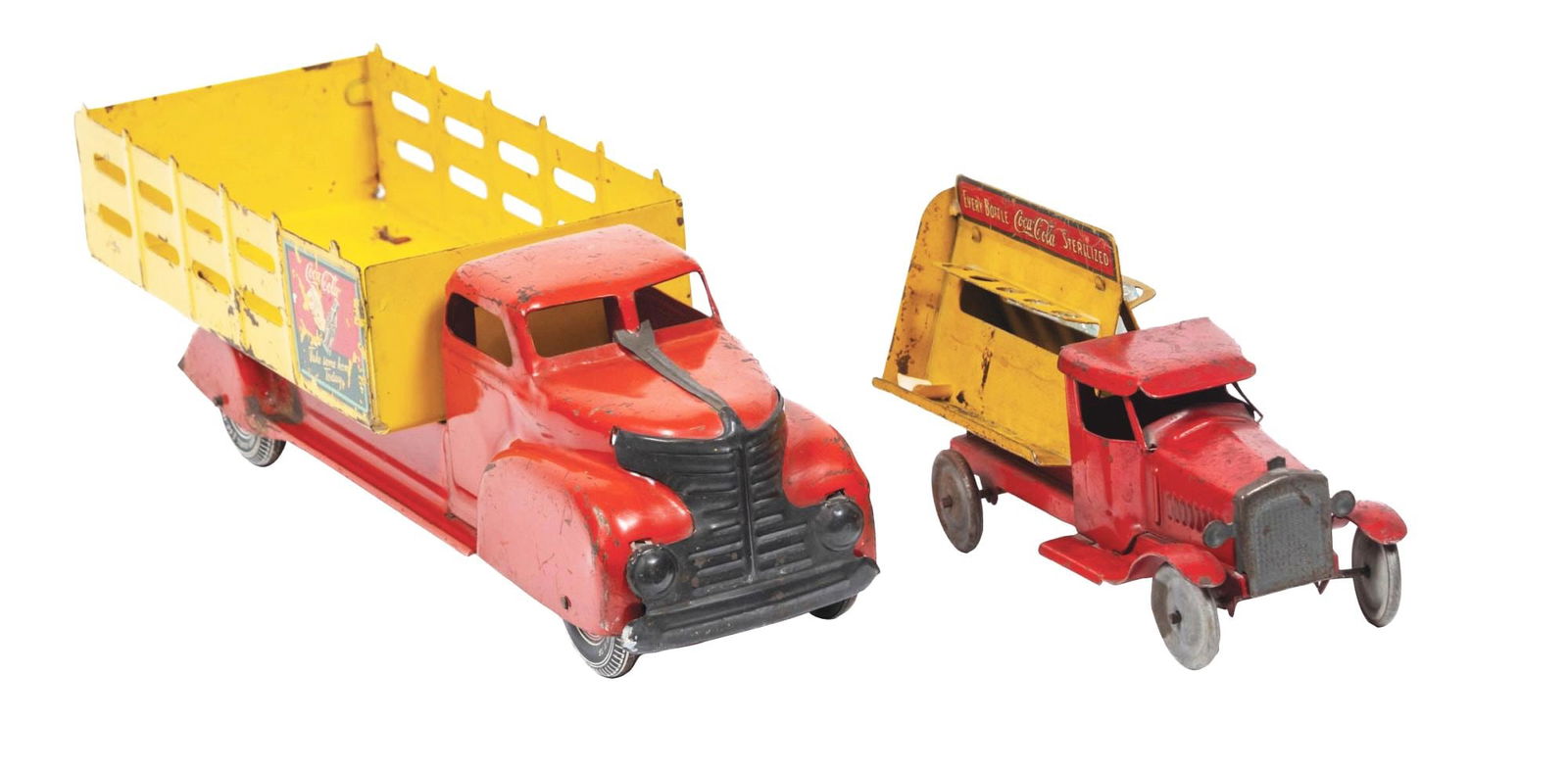 COLLECTION OF 2: COCA-COLA METAL TOY TRUCKS (1 of 6)