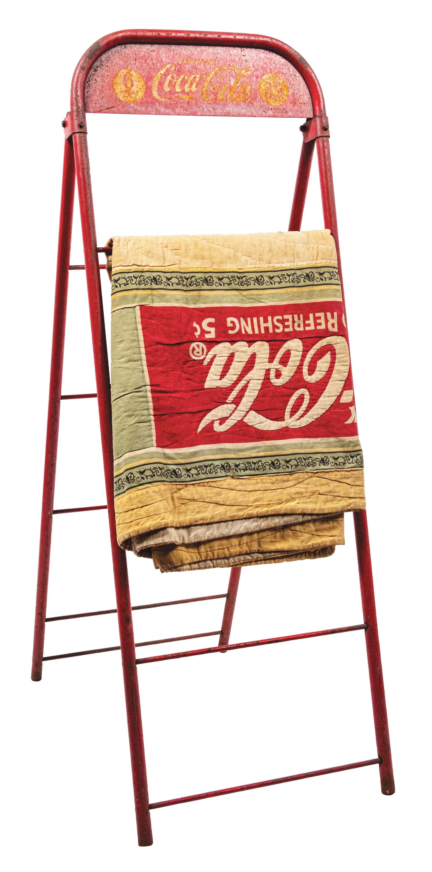COLLECTION OF 2 COCA-COLA BOTTLE RACK AND BLANKET (1 of 6)