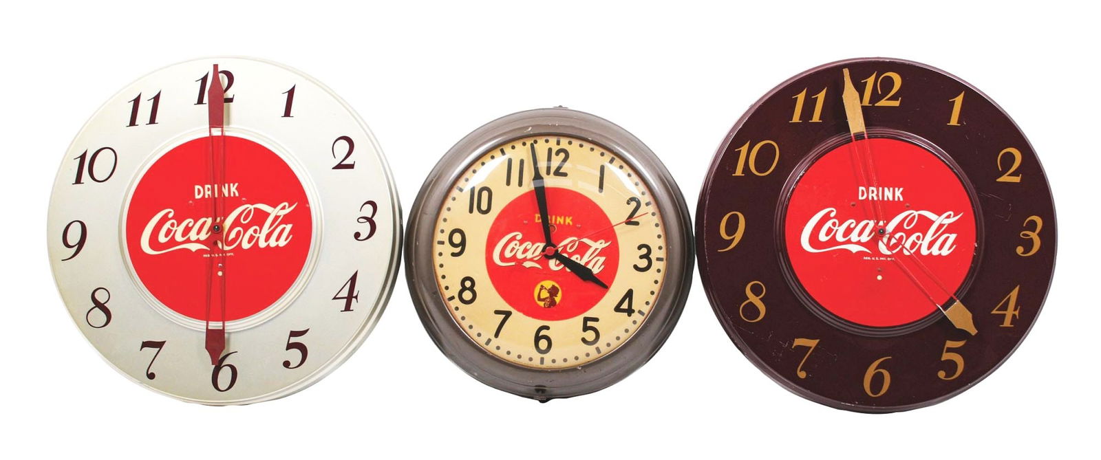 COLLECTION OF 3 COCA-COLA CLOCKS (1 of 2)