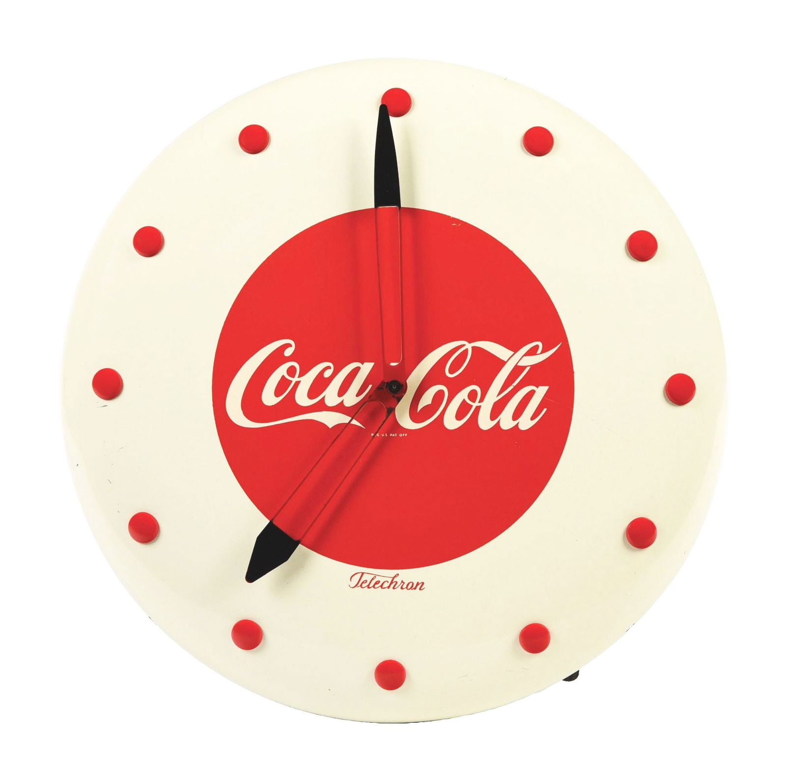 COCA-COLA TIN TELECHRON CLOCK (1 of 2)